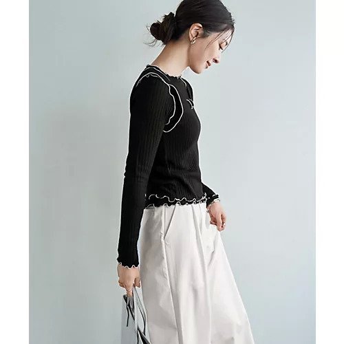 【スタイルデリ/STYLE DELI】のメロウリブ ベストレイヤードトップス 人気、トレンドファッション・服の通販 founy(ファニー) 　ファッション　Fashion　レディースファッション　Fashion for Women　アウター　Coat / Outerwear Collection　トップス・カットソー　Cut & Sew Tops　ベスト&ジレ / 重ね着スタイル　Vests & Gilets　インナー　Innerwear　カットソー　Cut and Sewn Top　サロペット　Overalls, Salopette　ジャケット　Jacket, Outerwear　スリット　Slit, Slit Detail　タンク　Tank Top, Sleeveless Top　定番　Standard, Basic Item　長袖　Long Sleeve, Full Sleeve　バランス　Balance, Style Balance　ビスチェ　Bustier, Corset Top　フィット　Fit, Slim Fit　ベスト　Vest, Waistcoat　ラウンド　Round, Round Neck　夏　Summer　other-3|ID: prp329100004961745 ipo3291000000037225091
