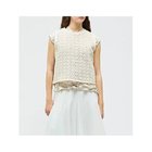 【ミズイロ インド/mizuiro ind】のレースクルーネックベスト アイボリー|ID: prp329100004961793 ipo3291000000037225358