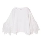 【アユーシ/AAYUSHI】のフェザーフリルカットソー 人気、トレンドファッション・服の通販 founy(ファニー) ファッション Fashion レディースファッション Fashion for Women トップス・カットソー Cut & Sew Tops カットソー・ベーシックTシャツ Cut-and-Sewn Tops / Stretch Tees & Basics 洗える Machine Washable カットソー Cut and Sewn Top ショルダー Shoulder, Shoulder Strap シンプル Simple, Minimal スラックス Slacks, Dress Pants デニム Denim, Jeans Material ドロップ Drop Shoulder, Dropped Style バランス Balance, Style Balance フェザー Feather, Feather Detail フリル Frill, Ruffle ボックス Boxy, Box Shape おすすめ Recommended / Our Picks thumbnail WHITE|ID: prp329100004961801 ipo3291000000037225388