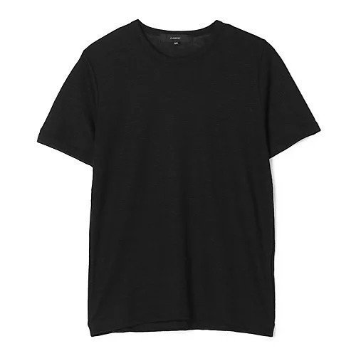 【フローレント/FLORENT】のLINEN CREWNECK SIMPLE T-SHIRTS インテリア・キッズ・メンズ・レディースファッション・服の通販 founy(ファニー) 　ファッション　Fashion　レディースファッション　Fashion for Women　トップス・カットソー　Cut & Sew Tops　シャツ・ブラウス・オフィスカジュアル　Elegant Blouses & Button-Ups　ロングTシャツ・Tシャツ　Longline T-Shirts & Tees　インナー　Innerwear　コンパクト　Compact, Small Size　ジャケット　Jacket, Outerwear　トレンド　Trend, Trending Now　リネン　Linen, Linen Fabric　洗える　Machine Washable　BLACK|ID: prp329100004961802 ipo3291000000037225393