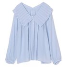 【マルティニーク/martinique】のコットンシフォンプリーツカラーブラウス サックス|ID: prp329100004961830 ipo3291000000037225537