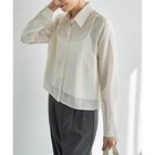 【スタイルデリ/STYLE DELI】のキャミレイヤード風シアーシャツ ホワイト|ID: prp329100004961831 ipo3291000000037225542