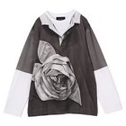 【シモーン ロシャ/SIMONE ROCHA】のROSE RUGBY TROMPE L OEIL PRINT LONG SLEEVE T-SHIRT WHITE|ID: prp329100004961835 ipo3291000000037225564