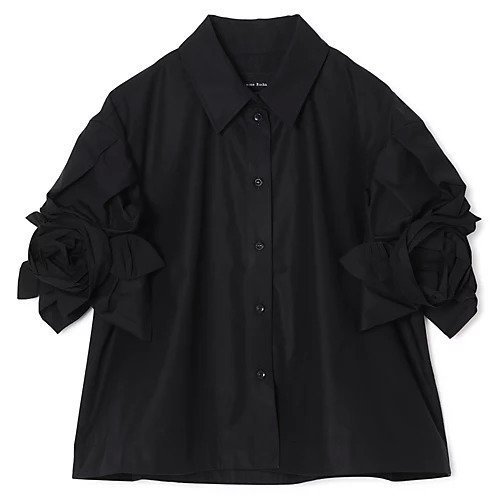 【シモーン ロシャ/SIMONE ROCHA】のCROPPED ROSE PUFF SLEEVE SHIRT インテリア・キッズ・メンズ・レディースファッション・服の通販 founy(ファニー) https://founy.com/ ファッション Fashion レディースファッション Fashion for Women トップス・カットソー Cut & Sew Tops シャツ・ブラウス・オフィスカジュアル Elegant Blouses & Button-Ups コンパクト Compact, Small Size スリーブ Sleeve, Long Sleeve / Short Sleeve ボトム Bottoms, Lower Wear モダン Modern, Contemporary ローズ Rose, Rose Motif 洗える Machine Washable |ID: prp329100004961837 ipo3291000000037225572