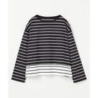 【レキュップ/LEQUIPE】のバイカラーパネルボーダートップス ブラック×ホワイト|ID: prp329100004961842 ipo3291000000037225595