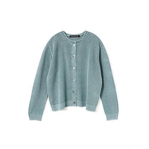 【ミズイロ インド/mizuiro ind】のストーンウォッシュメッシュクルーネックカーディガン インテリア・キッズ・メンズ・レディースファッション・服の通販 founy(ファニー) 　ファッション　Fashion　レディースファッション　Fashion for Women　トップス・カットソー　Cut & Sew Tops　カーディガン・羽織り　Layered Style Cardigans　インナー　Innerwear　コンパクト　Compact, Small Size　タンク　Tank Top, Sleeveless Top　春　Spring　長袖　Long Sleeve, Full Sleeve　ライトブルー|ID: prp329100004961848 ipo3291000000037225621