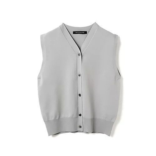 【ミズイロ インド/mizuiro ind】のVネックベスト インテリア・キッズ・メンズ・レディースファッション・服の通販 founy(ファニー) 　ファッション　Fashion　レディースファッション　Fashion for Women　アウター　Coat / Outerwear Collection　トップス・カットソー　Cut & Sew Tops　ベスト&ジレ / 重ね着スタイル　Vests & Gilets　Vネックトップス　V-Neck Tops / V-Cut Neckline Shirts　クラシック　Classic, Timeless Style　シンプル　Simple, Minimal　ノースリーブ　Sleeveless, No-Sleeve　フロント　Front, Front Design　ベスト　Vest, Waistcoat　ベーシック　Basic, Essential　夏　Summer　ライトグレー|ID: prp329100004961853 ipo3291000000037225675