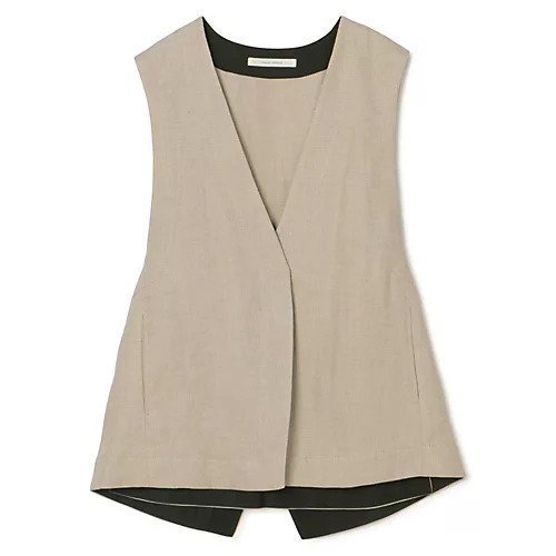 【プレインピープル/PLAIN PEOPLE】のリネンオックスデザインベスト インテリア・キッズ・メンズ・レディースファッション・服の通販 founy(ファニー) https://founy.com/ ファッション Fashion レディースファッション Fashion for Women アウター Coat / Outerwear Collection トップス・カットソー Cut & Sew Tops ベスト&ジレ / 重ね着スタイル Vests & Gilets フロント Front, Front Design ベスト Vest, Waistcoat |ID: prp329100004961860 ipo3291000000037225706