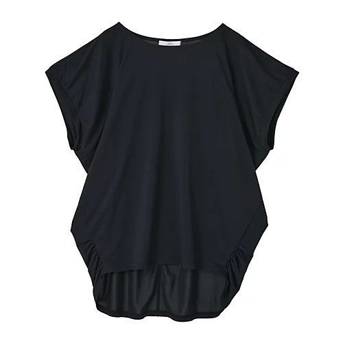 【ジュリエ/Julier】のマイクロ天竺ドレープトップス 人気、トレンドファッション・服の通販 founy(ファニー) 　ファッション　Fashion　レディースファッション　Fashion for Women　トップス・カットソー　Cut & Sew Tops　コレクション　Collection, Seasonal Line　シンプル　Simple, Minimal　ドレープ　Drape, Draping Fabric　半袖　Short Sleeve, Half Sleeve　無地　Plain, Solid Color　ヨガ　Yoga, Yoga Wear　ランニング　Running, Running Wear, Activewear, Jogging　リラックス　Relax, Relaxed Fit　 other-1|ID: prp329100004961872 ipo3291000000037225766