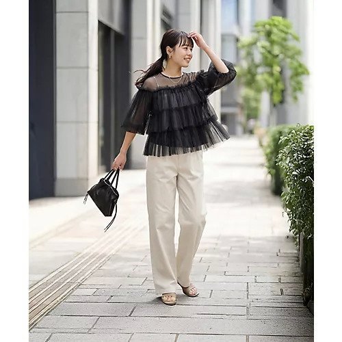 【スタイルデリ/STYLE DELI】の【selection】チュールティアードギャザーブラウス 人気、トレンドファッション・服の通販 founy(ファニー) 　ファッション　Fashion　レディースファッション　Fashion for Women　トップス・カットソー　Cut & Sew Tops　シャツ・ブラウス・オフィスカジュアル　Elegant Blouses & Button-Ups　インナー　Innerwear　エアリー　Airy Texture　シアー　Sheer, See-Through　ストレート　Straight, Straight Cut　スリット　Slit, Slit Detail　チュール　Tulip, Tulip Motif　デニム　Denim, Jeans Material　ドット　Polka Dot, Dot Pattern　定番　Standard, Basic Item　パール　Pearl, Pearl Accent　ボトム　Bottoms, Lower Wear　マーブル　Marble, Marble Pattern　夏　Summer　other-2|ID: prp329100004961877 ipo3291000000037225802