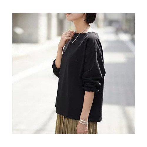 【スタイルデリ/STYLE DELI】の綿100ボートオフショルトップス 人気、トレンドファッション・服の通販 founy(ファニー) 　ファッション　Fashion　レディースファッション　Fashion for Women　トップス・カットソー　Cut & Sew Tops　イエロー　Yellow　カットソー　Cut and Sewn Top　シンプル　Simple, Minimal　ストレート　Straight, Straight Cut　スリット　Slit, Slit Detail　定番　Standard, Basic Item　人気　Popular, Best Seller　長袖　Long Sleeve, Full Sleeve　バランス　Balance, Style Balance　フォルム　Silhouette, Form　リラックス　Relax, Relaxed Fit　ワイド　Wide, Wide Fit　夏　Summer　other-3|ID: prp329100004961879 ipo3291000000037225813