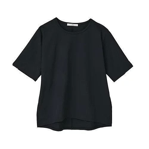 【ジュリエ/Julier】のムーブプライムTシャツ インテリア・キッズ・メンズ・レディースファッション・服の通販 founy(ファニー) 　ファッション　Fashion　レディースファッション　Fashion for Women　トップス・カットソー　Cut & Sew Tops　シャツ・ブラウス・オフィスカジュアル　Elegant Blouses & Button-Ups　ロングTシャツ・Tシャツ　Longline T-Shirts & Tees　コレクション　Collection, Seasonal Line　吸水　Absorbent, Quick-Dry　シンプル　Simple, Minimal　半袖　Short Sleeve, Half Sleeve　無地　Plain, Solid Color　ヨガ　Yoga, Yoga Wear　ランニング　Running, Running Wear, Activewear, Jogging　リラックス　Relax, Relaxed Fit　ワイド　Wide, Wide Fit　ワーク　Workwear, Utility Style　エレガント 上品　Elegant　ブラック|ID: prp329100004961897 ipo3291000000037225941