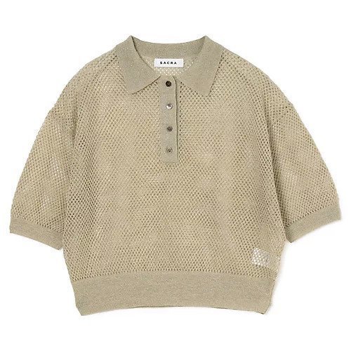【サクラ/SACRA】のGLOSSY LINEN OPENWORK インテリア・キッズ・メンズ・レディースファッション・服の通販 founy(ファニー) 　ファッション　Fashion　レディースファッション　Fashion for Women　インナー　Innerwear　シアー　Sheer, See-Through　メッシュ　Mesh, Net Fabric　リネン　Linen, Linen Fabric　ワーク　Workwear, Utility Style　夏　Summer　BEIGE|ID: prp329100004961901 ipo3291000000037225988