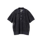 【ミズイロ インド/mizuiro ind】のメッシュ刺繍ポロプルオーバー ネイビー|ID: prp329100004961907 ipo3291000000037226031