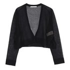 【プレインピープル/PLAIN PEOPLE】のLOSEYショートカーディガン 人気、トレンドファッション・服の通販 founy(ファニー) ファッション Fashion レディースファッション Fashion for Women トップス・カットソー Cut & Sew Tops カーディガン・羽織り Layered Style Cardigans カーディガン Cardigan, Knitwear キャミソール Camisole, Spaghetti Strap Top シアー Sheer, See-Through ショート Short, Short Length シンプル Simple, Minimal ストライプ Stripe, Striped Pattern ドレス Dress, One-Piece 洗える Machine Washable thumbnail ブラック|ID: prp329100004961909 ipo3291000000037226052