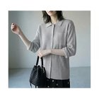 【スタイルデリ/STYLE DELI】の【BLK001】リサイクルポリシャツニット 人気、トレンドファッション・服の通販 founy(ファニー) ファッション Fashion レディースファッション Fashion for Women トップス・カットソー Cut & Sew Tops ニット Knit Tops & Sweaters シャツ・ブラウス・オフィスカジュアル Elegant Blouses & Button-Ups シンプル Simple, Minimal スラックス Slacks, Dress Pants バランス Balance, Style Balance フロント Front, Front Design ベーシック Basic, Essential リラックス Relax, Relaxed Fit ワイド Wide, Wide Fit thumbnail ライトグレー|ID: prp329100004961920 ipo3291000000037226102