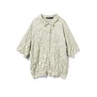 【ミズイロ インド/mizuiro ind】のワッシャーハーフスリーブシャツ 人気、トレンドファッション・服の通販 founy(ファニー) ファッション Fashion レディースファッション Fashion for Women トップス・カットソー Cut & Sew Tops シャツ・ブラウス・オフィスカジュアル Elegant Blouses & Button-Ups サテン Satin, Glossy Fabric ワッシャー Washer, Crinkled Finish エレガント 上品 Elegant 夏 Summer thumbnail サンドベージュ|ID: prp329100004961925 ipo3291000000037226135