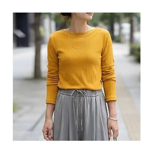 【スタイルデリ/STYLE DELI】のやわらかボートネックカットソートップス インテリア・キッズ・メンズ・レディースファッション・服の通販 founy(ファニー) https://founy.com/ ファッション Fashion レディースファッション Fashion for Women トップス・カットソー Cut & Sew Tops カットソー・ベーシックTシャツ Cut-and-Sewn Tops / Stretch Tees & Basics イエロー Yellow 春 Spring カットソー Cut and Sewn Top シンプル Simple, Minimal ストレート Straight, Straight Cut スリット Slit, Slit Detail 定番 Standard, Basic Item 長袖 Long Sleeve, Full Sleeve バランス Balance, Style Balance フィット Fit, Slim Fit 無地 Plain, Solid Color A/W・秋冬 Autumn/Winter 夏 Summer |ID: prp329100004961927 ipo3291000000037226143