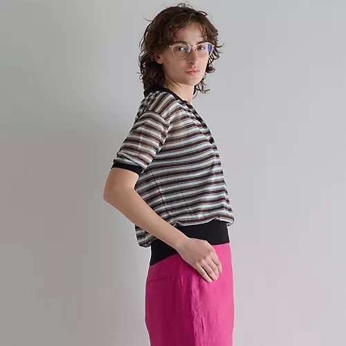 【マルティニーク/martinique】のシアーボーダーポロ 人気、トレンドファッション・服の通販 founy(ファニー) 　ファッション　Fashion　レディースファッション　Fashion for Women　おすすめ　Recommended / Our Picks　インナー　Innerwear　シアー　Sheer, See-Through　ボーダー　Border, Stripe　メンズ　Men's, Menswear　夏　Summer　春　Spring　other-2|ID: prp329100004961964 ipo3291000000037226369