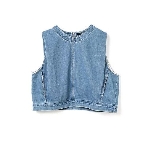 【ミズイロ インド/mizuiro ind】のデニムベスト(BLEACH) 人気、トレンドファッション・服の通販 founy(ファニー) 　ファッション　Fashion　レディースファッション　Fashion for Women　アウター　Coat / Outerwear Collection　トップス・カットソー　Cut & Sew Tops　ベスト&ジレ / 重ね着スタイル　Vests & Gilets　ショート　Short, Short Length　ジップ　Zip, Zipper　センター　Center, Center Line　デニム　Denim, Jeans Material　ベスト　Vest, Waistcoat　ベーシック　Basic, Essential　ポケット　Pocket, Pocket Detail　other-2|ID: prp329100004961973 ipo3291000000037226412