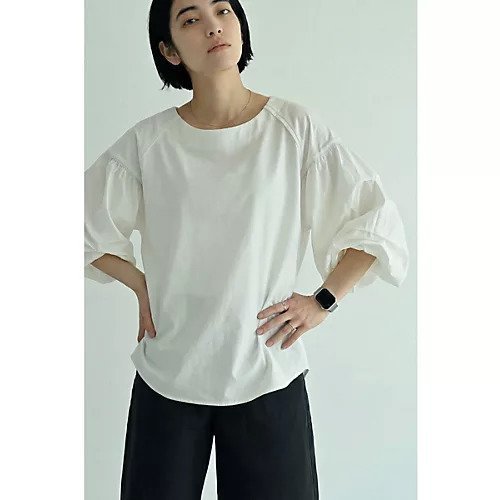 【マージュール/marjour】のSILKET BODY TUCK SLEEVE TOP 人気、トレンドファッション・服の通販 founy(ファニー) 　ファッション　Fashion　レディースファッション　Fashion for Women　トップス・カットソー　Cut & Sew Tops　なめらか　Smooth, Silky Texture　カットソー　Cut and Sewn Top　シルケット　Silket, Silky Cotton　シンプル　Simple, Minimal　ストレッチ　Stretch, Stretchy Fabric　スリーブ　Sleeve, Long Sleeve / Short Sleeve　バランス　Balance, Style Balance　ボトム　Bottoms, Lower Wear　ポケット　Pocket, Pocket Detail　other-2|ID: prp329100004961982 ipo3291000000037226447