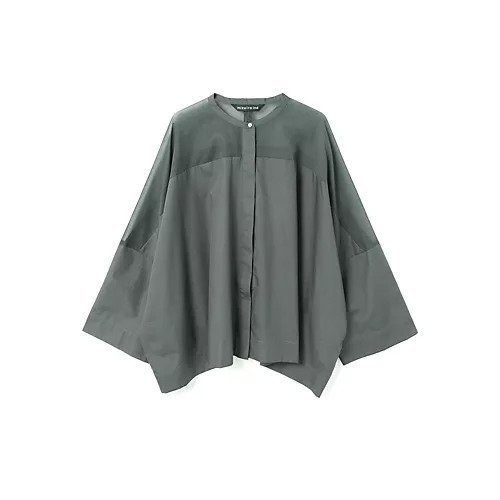【ミズイロ インド/mizuiro ind】のシアーショルダースタンドカラーワイドシャツ インテリア・キッズ・メンズ・レディースファッション・服の通販 founy(ファニー) 　ファッション　Fashion　レディースファッション　Fashion for Women　トップス・カットソー　Cut & Sew Tops　シャツ・ブラウス・オフィスカジュアル　Elegant Blouses & Button-Ups　おすすめ　Recommended / Our Picks　シアー　Sheer, See-Through　バランス　Balance, Style Balance　パープル　Purple, Violet　ベーシック　Basic, Essential　ミックス　Mix, Mixed Style　ヨーク　Yoke, Yoke Design　エレガント 上品　Elegant　今季　This Season, Current Season　再入荷　Restock / Back in Stock　夏　Summer　定番　Standard, Basic Item　チャコールグレー|ID: prp329100004961985 ipo3291000000037226466