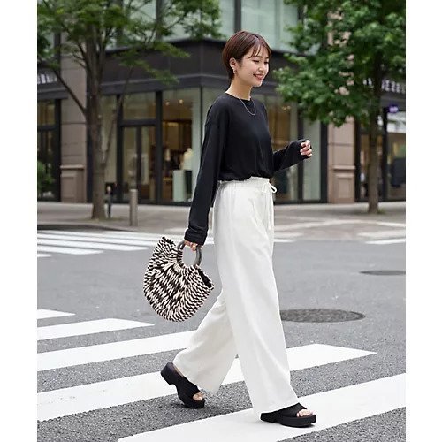 【スタイルデリ/STYLE DELI】のとろみ落ち感ニット編みカットトップス 人気、トレンドファッション・服の通販 founy(ファニー) 　ファッション　Fashion　レディースファッション　Fashion for Women　トップス・カットソー　Cut & Sew Tops　ニット　Knit Tops & Sweaters　インナー　Innerwear　カットソー　Cut and Sewn Top　シアー　Sheer, See-Through　シンプル　Simple, Minimal　ストレート　Straight, Straight Cut　スリット　Slit, Slit Detail　とろみ　Fluid, Flowy Fabric　定番　Standard, Basic Item　長袖　Long Sleeve, Full Sleeve　フォルム　Silhouette, Form　夏　Summer　旅行　Travel　other-2|ID: prp329100004961987 ipo3291000000037226478