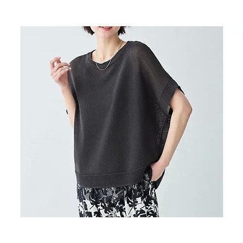 【エニー/ANY】のラミータッチオーバーニット インテリア・キッズ・メンズ・レディースファッション・服の通販 founy(ファニー) 　ファッション　Fashion　レディースファッション　Fashion for Women　トップス・カットソー　Cut & Sew Tops　ニット　Knit Tops & Sweaters　アクリル　Acrylic Material　サマー　Summer, Summer Style　フロント　Front, Front Design　リラックス　Relax, Relaxed Fit　おすすめ　Recommended / Our Picks　エレガント 上品　Elegant　スレート|ID: prp329100004961995 ipo3291000000037226538