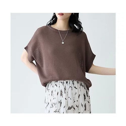 【エニー/ANY】のラミータッチオーバーニット インテリア・キッズ・メンズ・レディースファッション・服の通販 founy(ファニー) 　ファッション　Fashion　レディースファッション　Fashion for Women　トップス・カットソー　Cut & Sew Tops　ニット　Knit Tops & Sweaters　アクリル　Acrylic Material　サマー　Summer, Summer Style　フロント　Front, Front Design　リラックス　Relax, Relaxed Fit　おすすめ　Recommended / Our Picks　エレガント 上品　Elegant　モカ|ID: prp329100004961995 ipo3291000000037226541