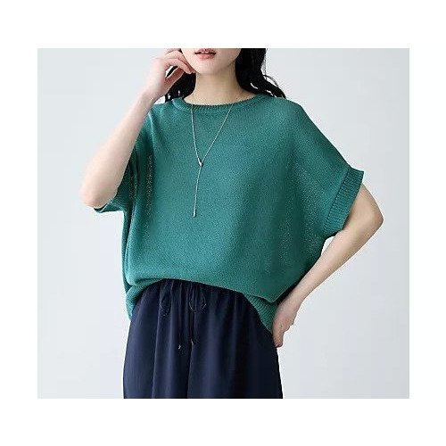 【エニー/ANY】のラミータッチオーバーニット インテリア・キッズ・メンズ・レディースファッション・服の通販 founy(ファニー) 　ファッション　Fashion　レディースファッション　Fashion for Women　トップス・カットソー　Cut & Sew Tops　ニット　Knit Tops & Sweaters　アクリル　Acrylic Material　サマー　Summer, Summer Style　フロント　Front, Front Design　リラックス　Relax, Relaxed Fit　おすすめ　Recommended / Our Picks　エレガント 上品　Elegant　ブルーグリーン|ID: prp329100004961995 ipo3291000000037226543