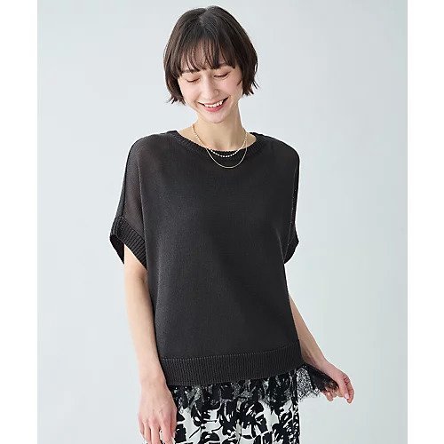 【エニー/ANY】のラミータッチオーバーニット 人気、トレンドファッション・服の通販 founy(ファニー) 　ファッション　Fashion　レディースファッション　Fashion for Women　トップス・カットソー　Cut & Sew Tops　ニット　Knit Tops & Sweaters　アクリル　Acrylic Material　サマー　Summer, Summer Style　フロント　Front, Front Design　リラックス　Relax, Relaxed Fit　おすすめ　Recommended / Our Picks　エレガント 上品　Elegant　other-3|ID: prp329100004961995 ipo3291000000037226546