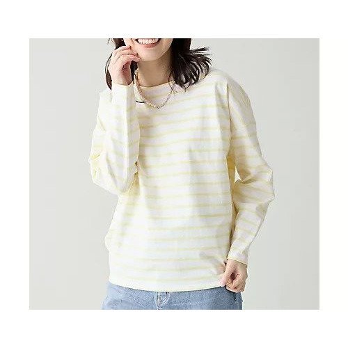 【エニー/ANY】のコクーンボーダープルオーバー インテリア・キッズ・メンズ・レディースファッション・服の通販 founy(ファニー) 　ファッション　Fashion　レディースファッション　Fashion for Women　トップス・カットソー　Cut & Sew Tops　カジュアルプルオーバー・ニットトップス　Pullovers & Knit Tops / Casual Pullovers　カラフル　Colorful Design　ストレート　Straight, Straight Cut　デニム　Denim, Jeans Material　ボーダー　Border, Stripe　ワイド　Wide, Wide Fit　吸水　Absorbent, Quick-Dry　洗える　Machine Washable　イエロー|ID: prp329100004962007 ipo3291000000037226609