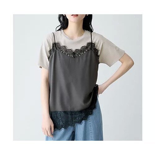 【エニー/ANY】のデシンレースキャミソール 人気、トレンドファッション・服の通販 founy(ファニー) 　ファッション　Fashion　レディースファッション　Fashion for Women　トップス・カットソー　Cut & Sew Tops　キャミソール&ノースリーブ　Camisoles & Sleeveless Tops　おすすめ　Recommended / Our Picks　インナー　Innerwear　キャミソール　Camisole, Spaghetti Strap Top　ジャケット　Jacket, Outerwear　レース　Lace, Lace Fabric　エレガント 上品　Elegant　洗える　Machine Washable　 other-1|ID: prp329100004962008 ipo3291000000037226612