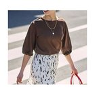 【エニー/ANY】の【WEB限定】シルケットスムースツイストスリーブカットソー 人気、トレンドファッション・服の通販 founy(ファニー) ファッション Fashion レディースファッション Fashion for Women トップス・カットソー Cut & Sew Tops カットソー・ベーシックTシャツ Cut-and-Sewn Tops / Stretch Tees & Basics おすすめ Recommended / Our Picks インナー Innerwear カットソー Cut and Sewn Top サロペット Overalls, Salopette シルケット Silket, Silky Cotton スリーブ Sleeve, Long Sleeve / Short Sleeve ツイスト Tweed, Tweed Fabric デニム Denim, Jeans Material フェミニン Feminine, Girly thumbnail ブラウン|ID: prp329100004962010 ipo3291000000037226629