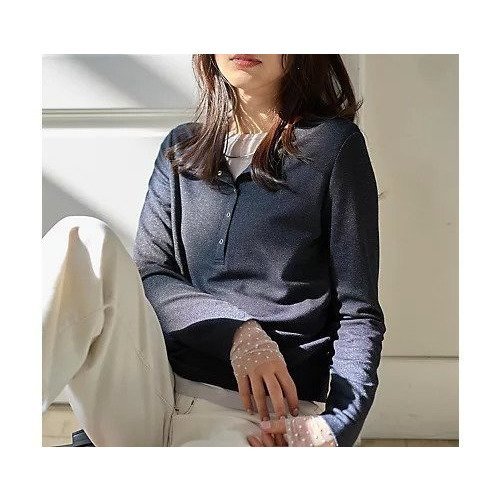 【エニー/ANY】の袖ドットチュールコンビインナー 人気、トレンドファッション・服の通販 founy(ファニー) 　ファッション　Fashion　レディースファッション　Fashion for Women　トップス・カットソー　Cut & Sew Tops　カーディガン　Cardigan, Knitwear　シアー　Sheer, See-Through　シャーリング　Shirring, Ruched　ストレッチ　Stretch, Stretchy Fabric　チュール　Tulip, Tulip Motif　other-3|ID: prp329100004962012 ipo3291000000037226655