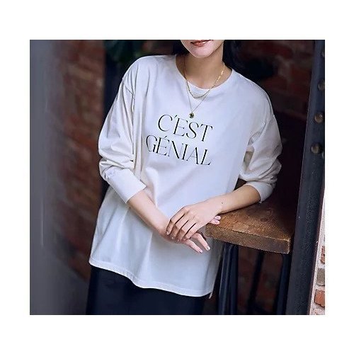 【エニー/ANY】のロゴロングスリーブTシャツ 人気、トレンドファッション・服の通販 founy(ファニー) 　ファッション　Fashion　レディースファッション　Fashion for Women　トップス・カットソー　Cut & Sew Tops　シャツ・ブラウス・オフィスカジュアル　Elegant Blouses & Button-Ups　ロングTシャツ・Tシャツ　Longline T-Shirts & Tees　春　Spring　シンプル　Simple, Minimal　スウェット / スエット　Sweatshirt, Sweatwear　スリット　Slit, Slit Detail　ロング　Long, Long-Length　冬　Winter / This Winter　おすすめ　Recommended / Our Picks　エレガント 上品　Elegant　other-3|ID: prp329100004962014 ipo3291000000037226664