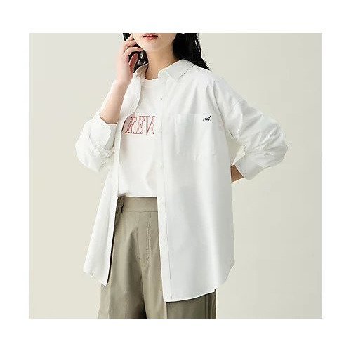 【エニー/ANY】のANYオーバーサイズシャツ インテリア・キッズ・メンズ・レディースファッション・服の通販 founy(ファニー) 　ファッション　Fashion　レディースファッション　Fashion for Women　トップス・カットソー　Cut & Sew Tops　シャツ・ブラウス・オフィスカジュアル　Elegant Blouses & Button-Ups　おすすめ　Recommended / Our Picks　シンプル　Simple, Minimal　スウェット / スエット　Sweatshirt, Sweatwear　デニム　Denim, Jeans Material　ワンポイント　One Point, Statement Accent　定番　Standard, Basic Item　抗菌　Antibacterial, Bacteria-Resistant　オフ|ID: prp329100004962017 ipo3291000000037226688