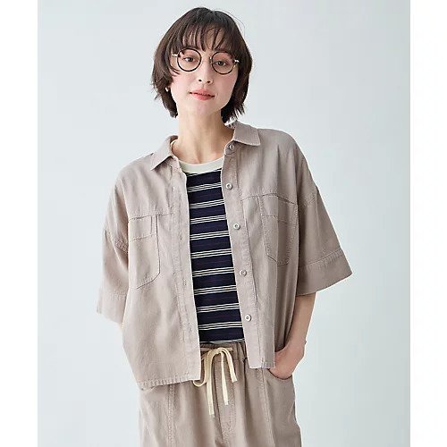 【エニー/ANY】のライトオンスデニムシャツ インテリア・キッズ・メンズ・レディースファッション・服の通販 founy(ファニー) 　ファッション　Fashion　レディースファッション　Fashion for Women　トップス・カットソー　Cut & Sew Tops　シャツ・ブラウス・オフィスカジュアル　Elegant Blouses & Button-Ups　カーディガン　Cardigan, Knitwear　クロップド　Cropped, Short Length　ストレート　Straight, Straight Cut　セットアップ　Set-Up, Coordinated Outfit　デニム　Denim, Jeans Material　トレンド　Trend, Trending Now　ブリーチ　Bleach, Washed Finish　ワイド　Wide, Wide Fit　おすすめ　Recommended / Our Picks　ベージュ|ID: prp329100004962019 ipo3291000000037226697