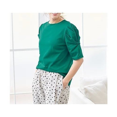 【エニー/ANY】のシルケットスムース ツイストタックスリーブトップス 人気、トレンドファッション・服の通販 founy(ファニー) 　ファッション　Fashion　レディースファッション　Fashion for Women　トップス・カットソー　Cut & Sew Tops　おすすめ　Recommended / Our Picks　カットソー　Cut and Sewn Top　シルケット　Silket, Silky Cotton　バランス　Balance, Style Balance　フェミニン　Feminine, Girly　 other-1|ID: prp329100004962020 ipo3291000000037226702