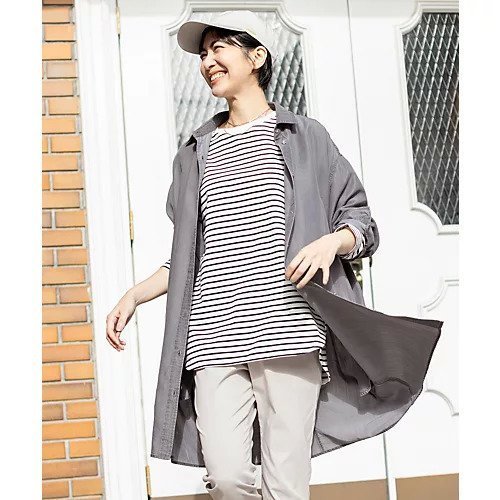 【エニー/ANY】のウォッシャブルデニムシャツ インテリア・キッズ・メンズ・レディースファッション・服の通販 founy(ファニー) 　ファッション　Fashion　レディースファッション　Fashion for Women　トップス・カットソー　Cut & Sew Tops　シャツ・ブラウス・オフィスカジュアル　Elegant Blouses & Button-Ups　おすすめ　Recommended / Our Picks　シアー　Sheer, See-Through　デニム　Denim, Jeans Material　羽織　Haori, Light Jacket　グレー|ID: prp329100004962045 ipo3291000000037226809