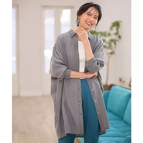 【エニー/ANY】のウォッシャブルデニムシャツ 人気、トレンドファッション・服の通販 founy(ファニー) 　ファッション　Fashion　レディースファッション　Fashion for Women　トップス・カットソー　Cut & Sew Tops　シャツ・ブラウス・オフィスカジュアル　Elegant Blouses & Button-Ups　おすすめ　Recommended / Our Picks　シアー　Sheer, See-Through　デニム　Denim, Jeans Material　羽織　Haori, Light Jacket　other-3|ID: prp329100004962045 ipo3291000000037226811