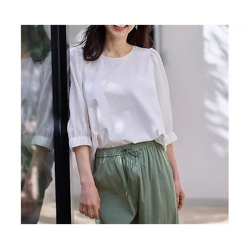 【エニー/ANY】の布帛コンビプルオーバー 人気、トレンドファッション・服の通販 founy(ファニー) 　ファッション　Fashion　レディースファッション　Fashion for Women　トップス・カットソー　Cut & Sew Tops　カジュアルプルオーバー・ニットトップス　Pullovers & Knit Tops / Casual Pullovers　インナー　Innerwear　キャミワンピース　Cami Dress, Slip Dress　コンビ　Combo, Combination Style　ストレッチ　Stretch, Stretchy Fabric　スリーブ　Sleeve, Long Sleeve / Short Sleeve　デニム　Denim, Jeans Material　ドッキング　Docking, Mixed Material　フェミニン　Feminine, Girly　other-2|ID: prp329100004962050 ipo3291000000037226828