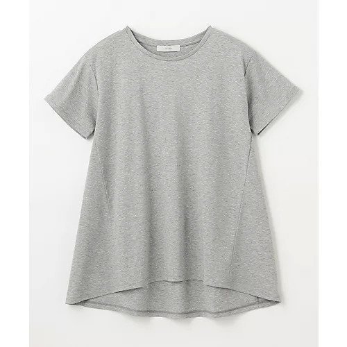 【エニー/ANY】の【汗ジミ防止加工】シルケットスムースバックギャザーチュニック インテリア・キッズ・メンズ・レディースファッション・服の通販 founy(ファニー) 　ファッション　Fashion　レディースファッション　Fashion for Women　トップス・カットソー　Cut & Sew Tops　おすすめ　Recommended / Our Picks　ギャザー　Gathered, Ruffled　チュニック　Tunic, Long Top　バランス　Balance, Style Balance　フレア　Flare, Flared　切替　Switching, Contrast Panel　トップグレー|ID: prp329100004962064 ipo3291000000037226891