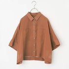【マイカ ディール/MICA & DEAL】の【LEEマルシェ20th別注】【洗える】シアー半袖シャツ 人気、トレンドファッション・服の通販 founy(ファニー) ファッション Fashion レディースファッション Fashion for Women トップス・カットソー Cut & Sew Tops シャツ・ブラウス・オフィスカジュアル Elegant Blouses & Button-Ups なめらか Smooth, Silky Texture シアー Sheer, See-Through ショート Short, Short Length フィット Fit, Slim Fit ボックス Boxy, Box Shape エレガント 上品 Elegant 別注 Limited Edition, Custom Order 半袖 Short Sleeve, Half Sleeve 夏 Summer 洗える Machine Washable thumbnail 【LEE別注カラー】レンガ|ID: prp329100004962083 ipo3291000000037226982