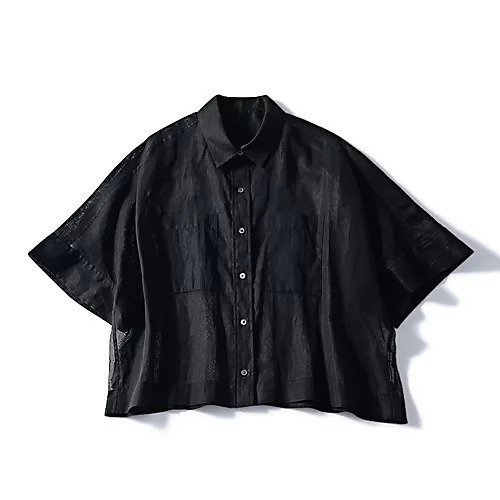 【マイカ ディール/MICA & DEAL】の【LEEマルシェ20th別注】【洗える】シアー半袖シャツ 人気、トレンドファッション・服の通販 founy(ファニー) 　ファッション　Fashion　レディースファッション　Fashion for Women　トップス・カットソー　Cut & Sew Tops　シャツ・ブラウス・オフィスカジュアル　Elegant Blouses & Button-Ups　なめらか　Smooth, Silky Texture　シアー　Sheer, See-Through　ショート　Short, Short Length　フィット　Fit, Slim Fit　ボックス　Boxy, Box Shape　エレガント 上品　Elegant　別注　Limited Edition, Custom Order　半袖　Short Sleeve, Half Sleeve　夏　Summer　洗える　Machine Washable　other-3|ID: prp329100004962083 ipo3291000000037226985