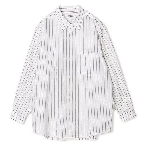 【ヤエカ/YAECA】のButton Shirt‐Wide 人気、トレンドファッション・服の通販 founy(ファニー) 　ファッション　Fashion　レディースファッション　Fashion for Women　トップス・カットソー　Cut & Sew Tops　シャツ・ブラウス・オフィスカジュアル　Elegant Blouses & Button-Ups　ストライプ　Stripe, Striped Pattern　ビッグ　Big, Oversized　ワイド　Wide, Wide Fit　定番　Standard, Basic Item　洗える　Machine Washable　 other-1|ID: prp329100004962090 ipo3291000000037227026