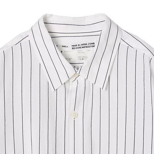 【ヤエカ/YAECA】のButton Shirt‐Wide 人気、トレンドファッション・服の通販 founy(ファニー) 　ファッション　Fashion　レディースファッション　Fashion for Women　トップス・カットソー　Cut & Sew Tops　シャツ・ブラウス・オフィスカジュアル　Elegant Blouses & Button-Ups　ストライプ　Stripe, Striped Pattern　ビッグ　Big, Oversized　ワイド　Wide, Wide Fit　定番　Standard, Basic Item　洗える　Machine Washable　other-3|ID: prp329100004962090 ipo3291000000037227030
