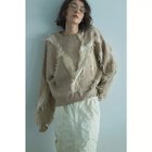 【マージュール/marjour】のFRINGE LINE KNIT TOP BEIGE|ID: prp329100004963474 ipo3291000000037241805