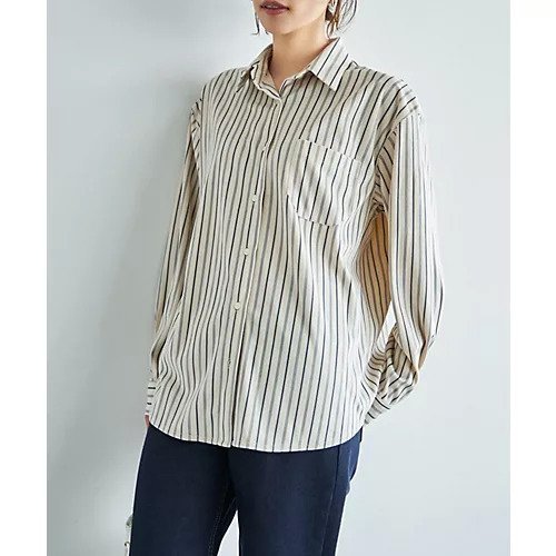 【スタイルデリ/STYLE DELI】の【LUXE】ベルベットタッチストライプ柄シャツ インテリア・キッズ・メンズ・レディースファッション・服の通販 founy(ファウニー) 　ファッション　Fashion　レディースファッション　Fashion for Women　トップス・カットソー　Cut & Sew Tops　シャツ・ブラウス・オフィスカジュアル　Elegant Blouses & Button-Ups　イエロー　Yellow　春　Spring　カフス　Cuff Design　ストライプ　Stripe, Striped Pattern　ストレート　Straight, Straight Cut　スリット　Slit, Slit Detail　長袖　Long Sleeve, Full Sleeve　パーカー　Hoodie, Parka　パール　Pearl, Pearl Accent　フォルム　Silhouette, Form　フロント　Front, Front Design　ベルベット　Velvet, Velvety　ベロア　Velour, Soft Velvet　ポケット　Pocket, Pocket Detail　冬　Winter / This Winter　ナチュラル|ID: prp329100004963483 ipo3291000000037241945