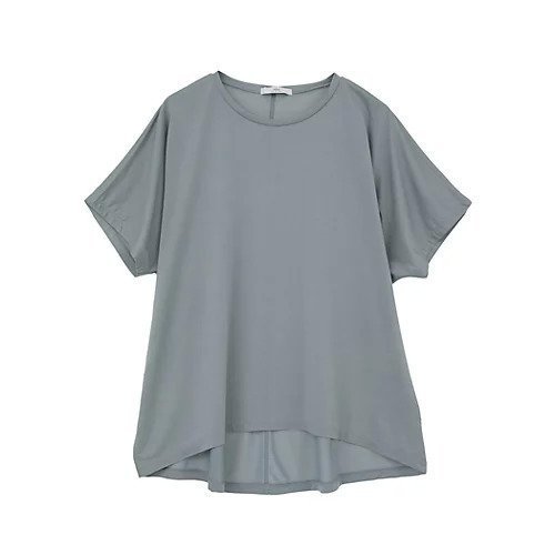 【ジュリエ/Julier】のマイクロ天竺ワイドTシャツ インテリア・キッズ・メンズ・レディースファッション・服の通販 founy(ファウニー) 　ファッション　Fashion　レディースファッション　Fashion for Women　トップス・カットソー　Cut & Sew Tops　シャツ・ブラウス・オフィスカジュアル　Elegant Blouses & Button-Ups　ロングTシャツ・Tシャツ　Longline T-Shirts & Tees　コレクション　Collection, Seasonal Line　シンプル　Simple, Minimal　ドレープ　Drape, Draping Fabric　半袖　Short Sleeve, Half Sleeve　無地　Plain, Solid Color　ヨガ　Yoga, Yoga Wear　ランニング　Running, Running Wear, Activewear, Jogging　リラックス　Relax, Relaxed Fit　ワイド　Wide, Wide Fit　スモーキーブルー|ID: prp329100004963497 ipo3291000000037242096